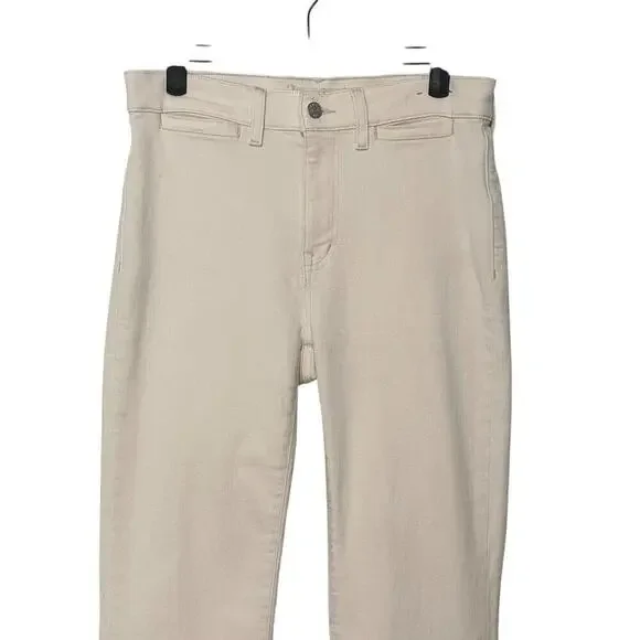 Madewell Mid-Rise Kick Out Stretch Denim Jeans in Ecru (27) - Picture 4 of 16